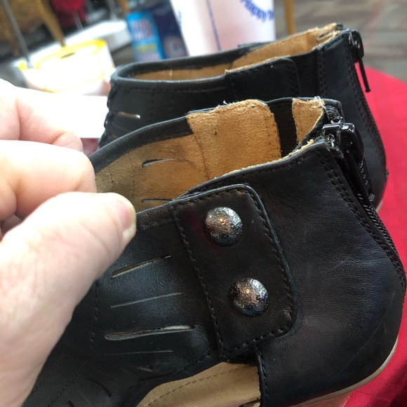 Earth Black Cutout Ankle Booties - Picture 6 of 9